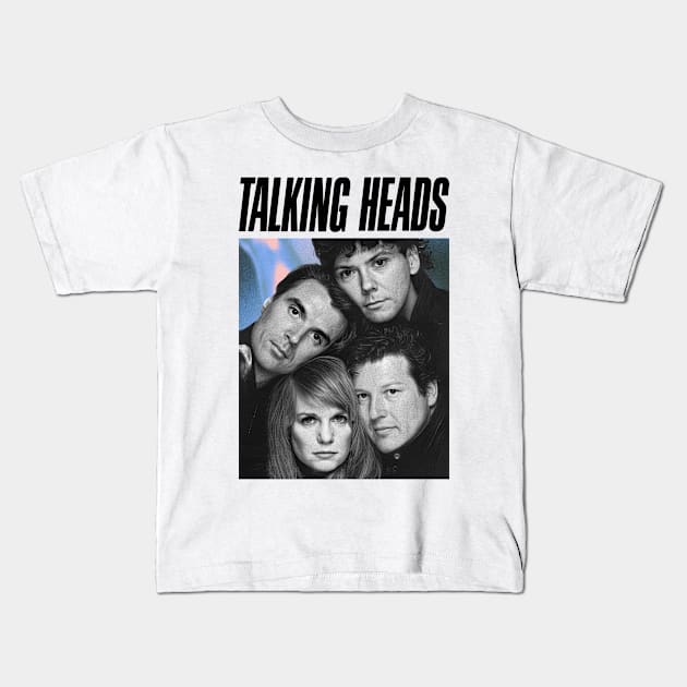 Vintage Talking Heads Kids T-Shirt by bambangbuta